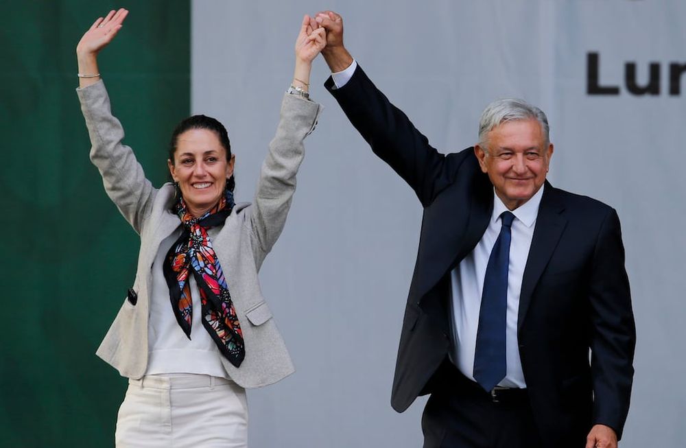 Andrés Manuel López Obrador y Claudia Sheinbaum, Presidente saliente y presidente electo de México.