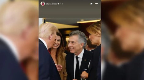 El reencuentro de Mauricio Macri con Donald Trump durante la final del Mundial de Clubes.