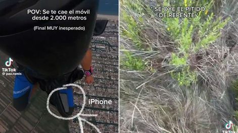 Así cayó un iPhone desde 1.500 metros.&nbsp;