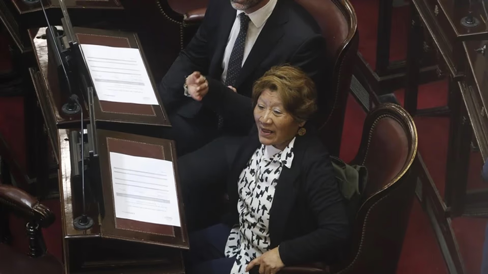 La senadora libertaria por Jujuy, Vilma Bedia, impulsora de anular la designación de autoridades aprobada el año pasado para la Defensoría de los Derechos de Niñas, Niños y Adolescentes.