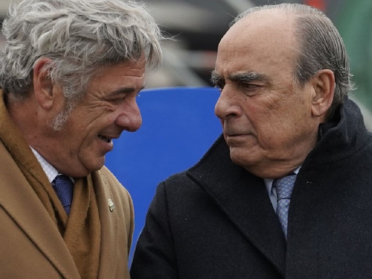 El presidente de la Sociedad Rural Argentina, Nicolás Pino, y el jefe de Gabinete, Guillermo Francos&nbsp;