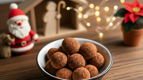 Trufas express con recetas, comida festiva y pocos ingredientes bien combinados.