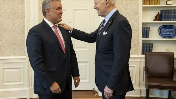 Iván Duque y Joe Biden, presidentes de Colombia y EE.UU., respectivamente.