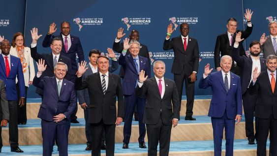 El presidente argentino Alberto Fernández en la IX Cumbre de las Américas realizada en Los Angeles, Estados Unidos.