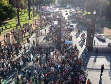 Marcha en defensa de la educación pública y contra el recorte de fondos para las universidades. Foto archivo abril de 2024 - Marcelo Rolland / Los Andes