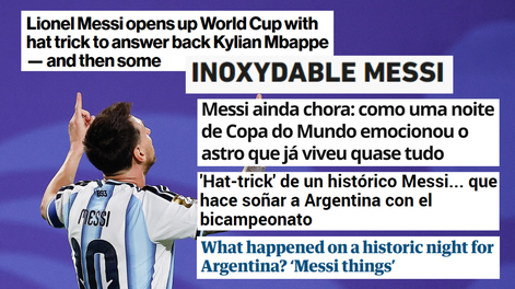 Los Andes | La prensa mundial se rindió a Messi tras su triplete ante Argelia: El mito continúa