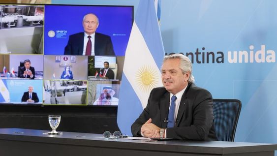 Alberto Fernandez en conferencia con Putin - Imagen de Archivo