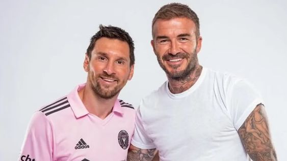 David Beckham se emocionó por la llegada de Lionel Messi. Gentileza: TN.