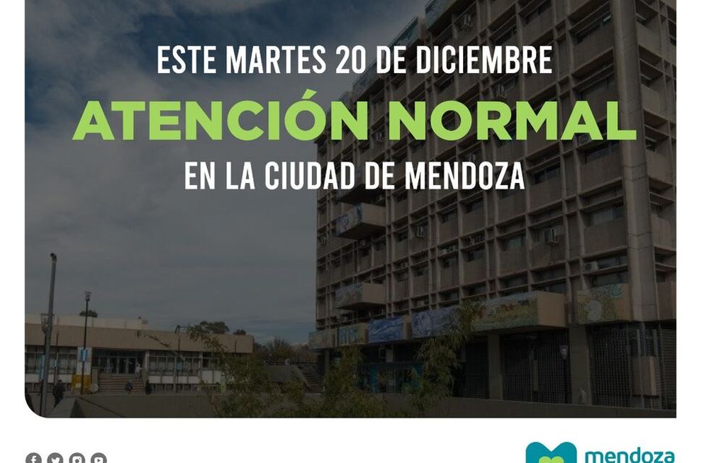 Este martes 20 la Municipalidad de la Ciudad funciona con normalidad