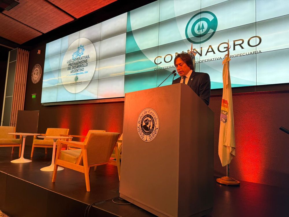 El presidente de Coninagro, Lucas Magnano, inauguró el Congreso 2025