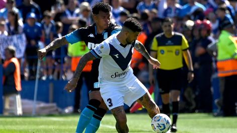 Vélez en su partido ante Racing. (Fotobaires).
