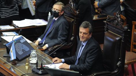 Sergio Massa en la sesión de Bienes Personales. (Federico López Claro)
