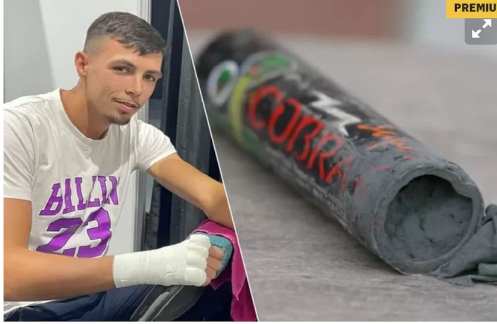 Fabio Schiafino, jugador del KSCT Menen de Bélgica, sufrió un tremendo accidente mientras festejaba con los fanáticos de su equipo. / Gentileza.