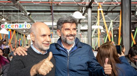 Ulpiano Suarez visitó la Ciudad de los Chicos en la Nave y las diferentes propuestas junto a Horacio Rodríguez Larreta, Jefe de Gobierno porteño, y a Alfredo Cornejo, senador nacional. Foto: Prensa Ciudad de Mendoza