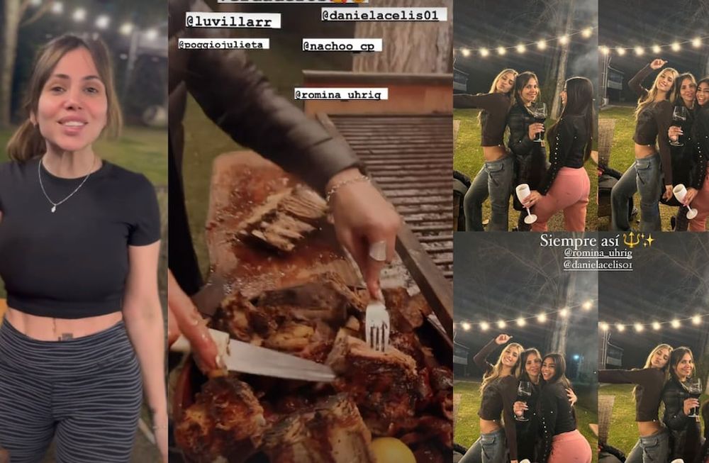 Los ex hermanitos y un asado a todo trapo en la lujosa casa de Romina