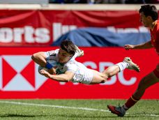 Rugby. Sebastián Dubuc vuela por los aires neoyorkinos en el marco de la octava fecha del Circuito Mundial de Seven Rugby. Sebastián Dubuc vuela por los aires neoyorkinos en el marco de la octava fecha del Circuito Mundial de Seven