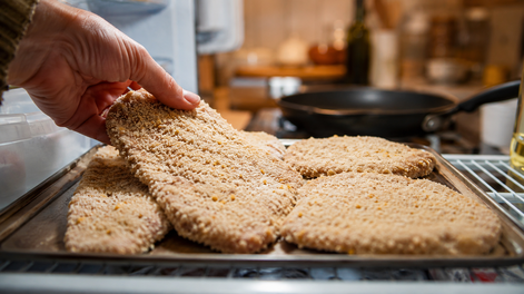 los chefs coinciden: las milanesas mas crocantes no necesitan mas pan rallado, sino un paso de 10 minutos antes de cocinarlas