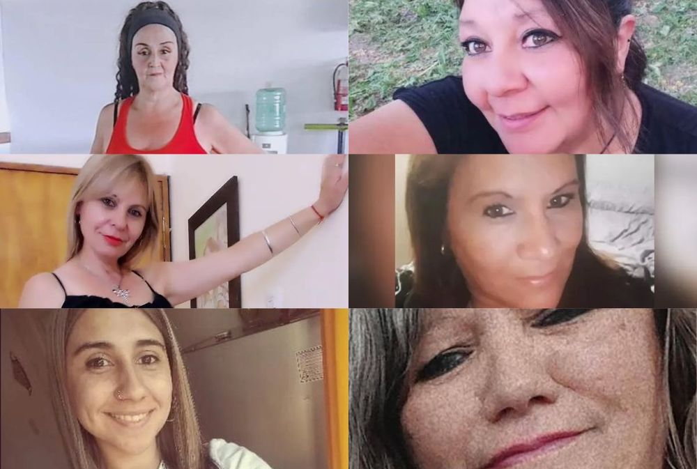 Las seis mujeres víctimas de femicidios en Mendoza durante 2025. De izq. a der. y de arriba a abajo: Antonia Nélida Falcón, Alejandra Cuevas, Eliana Valeria Speziale, Verónica Magallanes, Carla del Souc y Flora Inés Moyano.