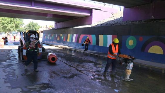 Construyen un acueducto subterráneo de 4 kilómetros en Godoy Cruz y Maipú para descartar agua industrial. Foto: Los Andes