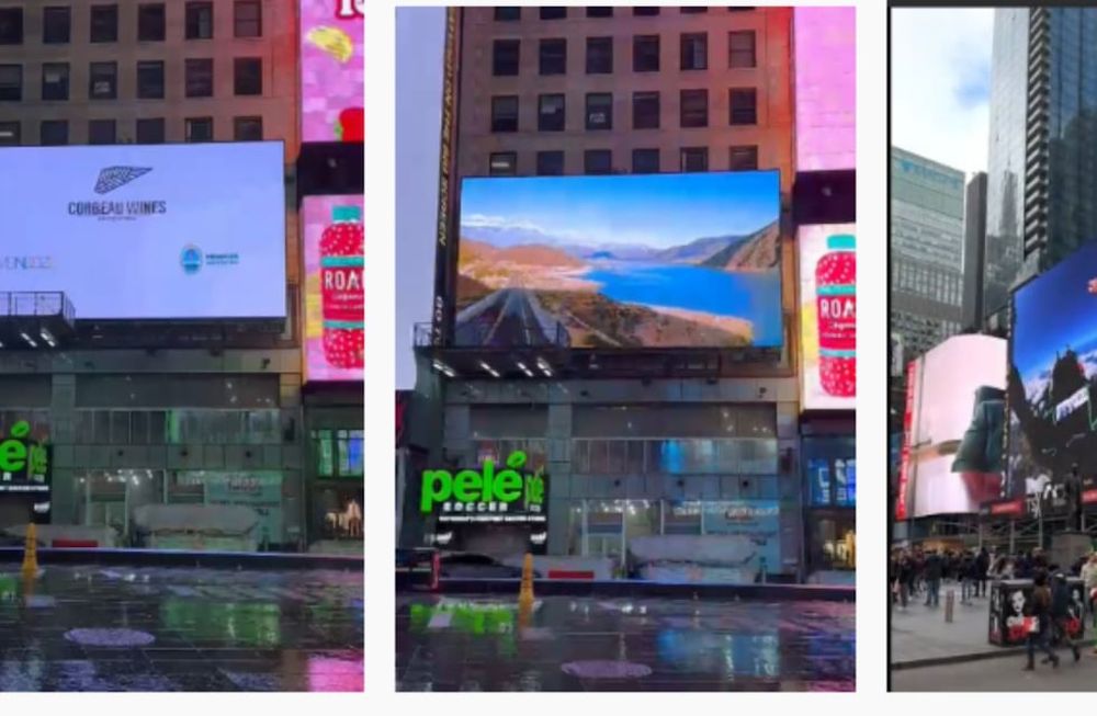 Se proyectaron imágenes de los Portones del Parque, Potrerillos y viñedos, invitando al espectador a visitar Mendoza. Gentileza: Prensa Gobierno de Mendoza.