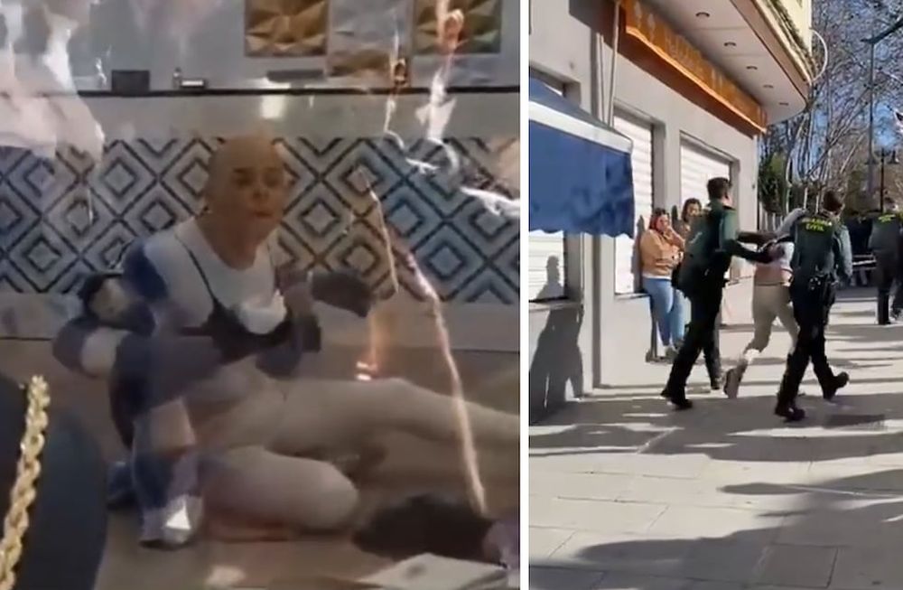 Un ladrón entró a robar en una joyería vestido de mujer. (Captura de video)