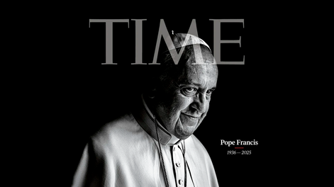 La portada de la revista TIME por la muerte del papa Francisco.