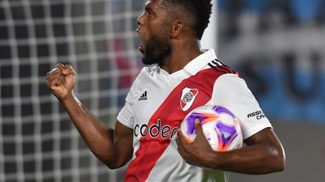 Borja festeja el empate de River