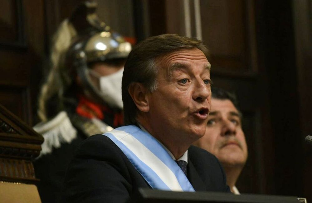 Mendoza 01 de mayo de 2022Apertura de Sesiones Ordinarias en la Legislatura.Gobernador de la provincia Rodolfo SuarezFoto: Orlando Pelichotti / Los Andes