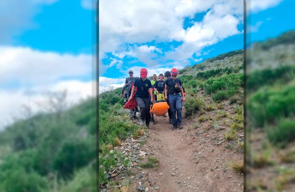 Asistencia y evacuación en Potrerillos, Luján de Cuyo. Foto: Prensa Seguridad de Mendoza