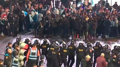 Incidentes en el Obelisco.