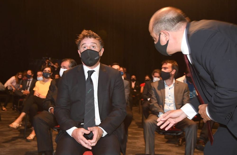 Omar Palermo y Mario Adaro en el acto de apertura del año Judicial 2021.