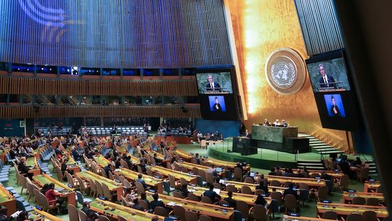 El secretario de Estado de Estados Unidos, Antony Blinken, habla en la “Cumbre del Futuro”, una actividad suplementaria de la Asamblea General de la ONU, en la sede del organismo en Nueva York, el lunes 23 de septiembre de 2024. (Bryan R. Smith/Pool Foto vía AP)