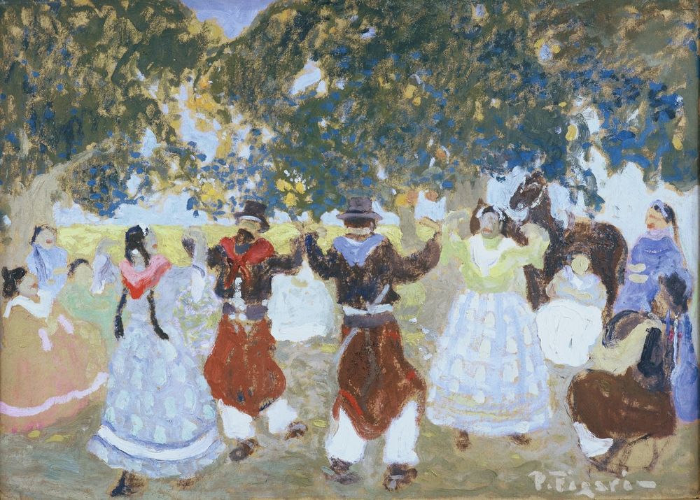 Media caña. Creación del artista uruguayo Pedro Figari (1861-1938).  