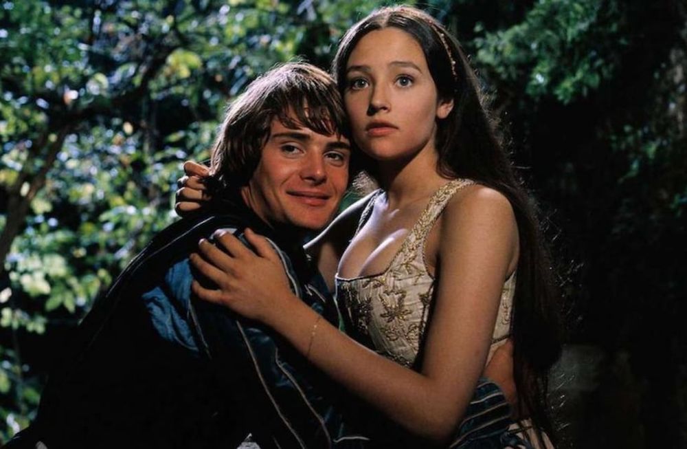 Leonard Whiting y Olivia Hussey en la película Romeo y Julieta de Shakespeare dirigida por Franco Zeffirelli. Foto: Web