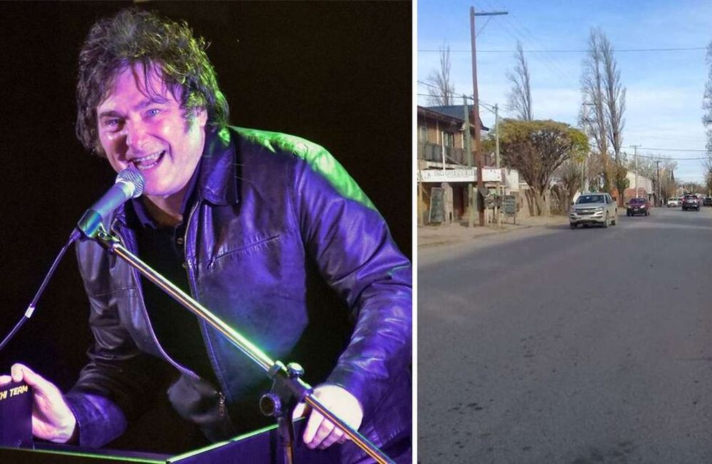 Una calle de una localidad de Neuquén tiene el nombre de Javier Milei. / Foto: Gentileza