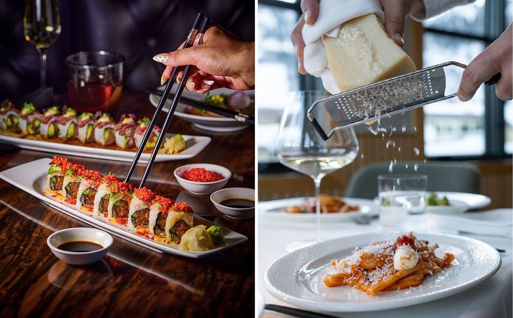 Jing (comida asiática) y Angelo's (italiana)