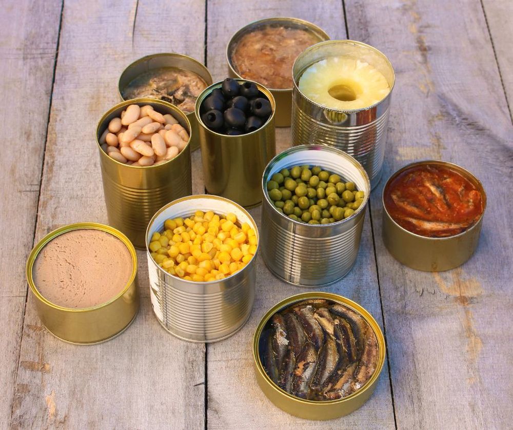 Alimentos envasados. Fuente: Canva