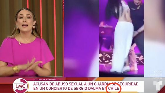 Telemundo confundió Mendoza con Chile al hablar del caso de abuso en el recital de Sergio Dalma.