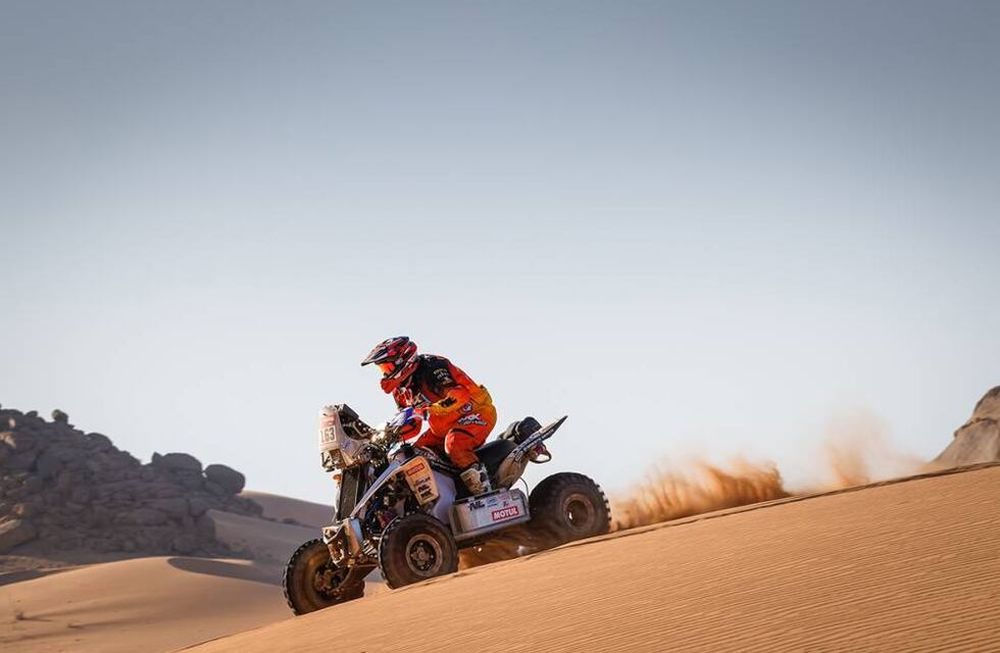 Pablo Copetti festejó en la segunda etapa del Dakar 2021 en la categoría Quads