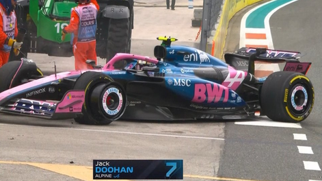 Jack Doohan abandonó en el GP de Miami de la Fórmula 1
