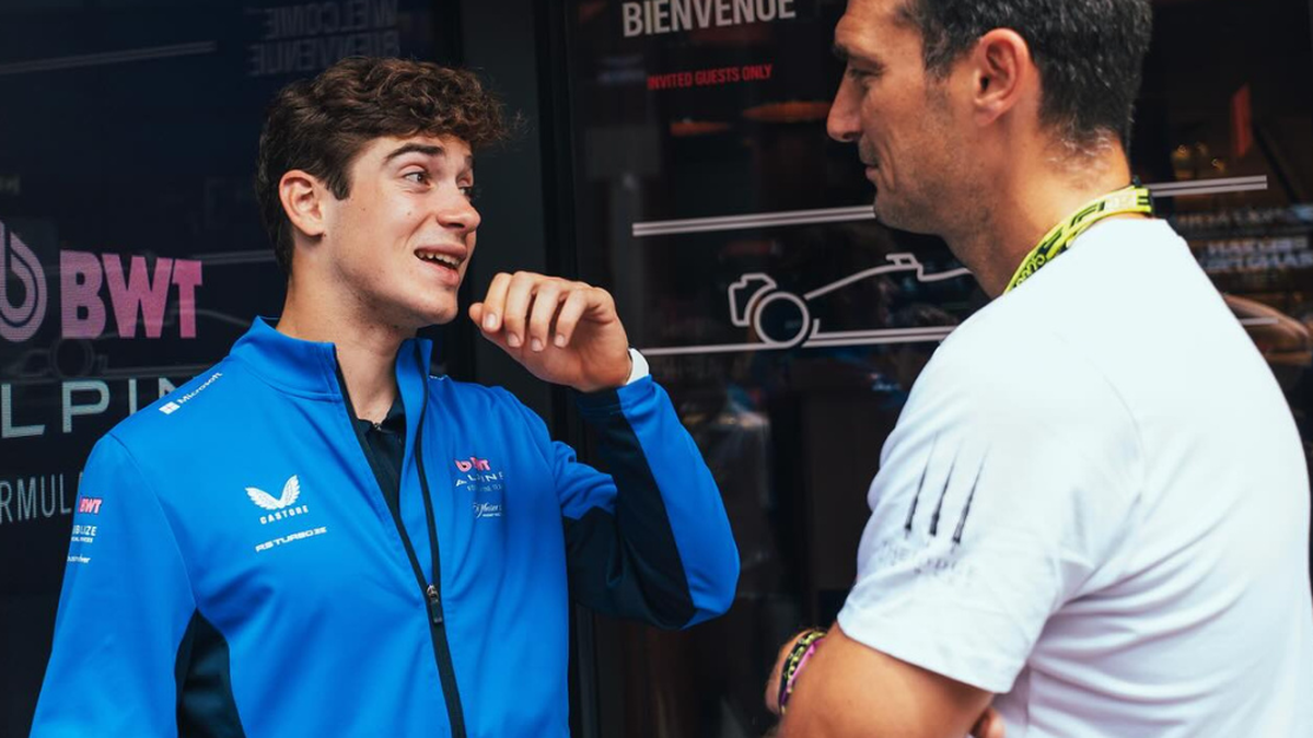 Así fue el encuentro entre Franco Colapinto y Lionel Scaloni en el Gran Premio de Bélgica de Fórmula 1