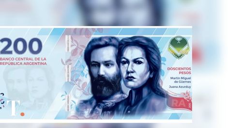 EL BCRA presentó el nuevo billete de 200 pesos. Foto: web