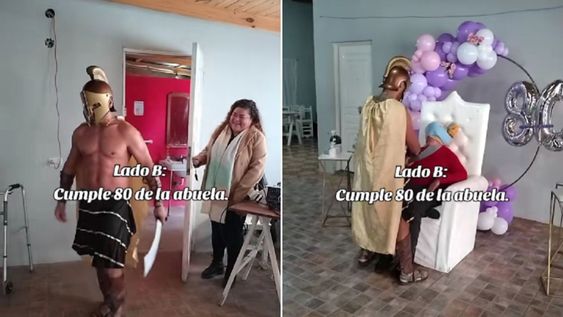 Cumplió 80 años, recibió una inesperada sorpresa y se volvió viral en TikTok.