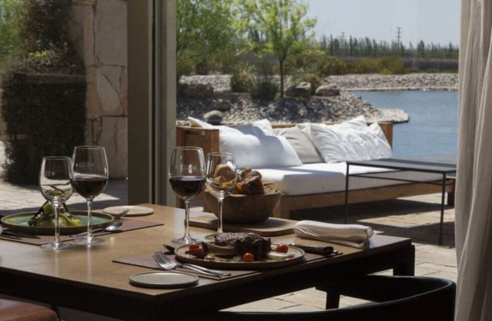 El restaurante de Rosell Boher Lodge, en Agrelo.