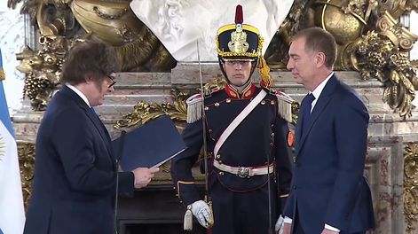 Diego Santilli juró como ministro junto a Milei&nbsp;