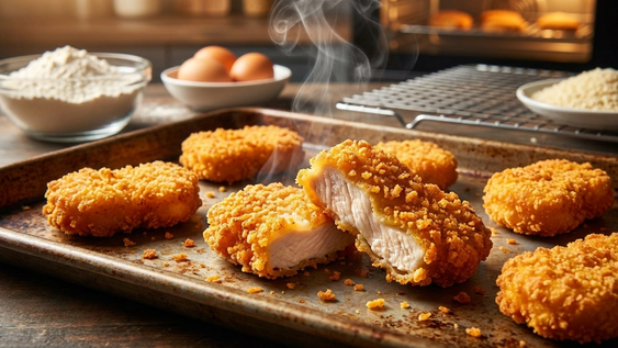 nuggets caseros al horno: como lograr una textura perfecta con un truco muy simple
