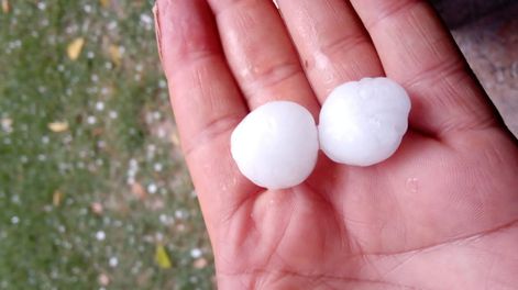 Intensa tormenta con granizo en el Valle de Uco.&nbsp;