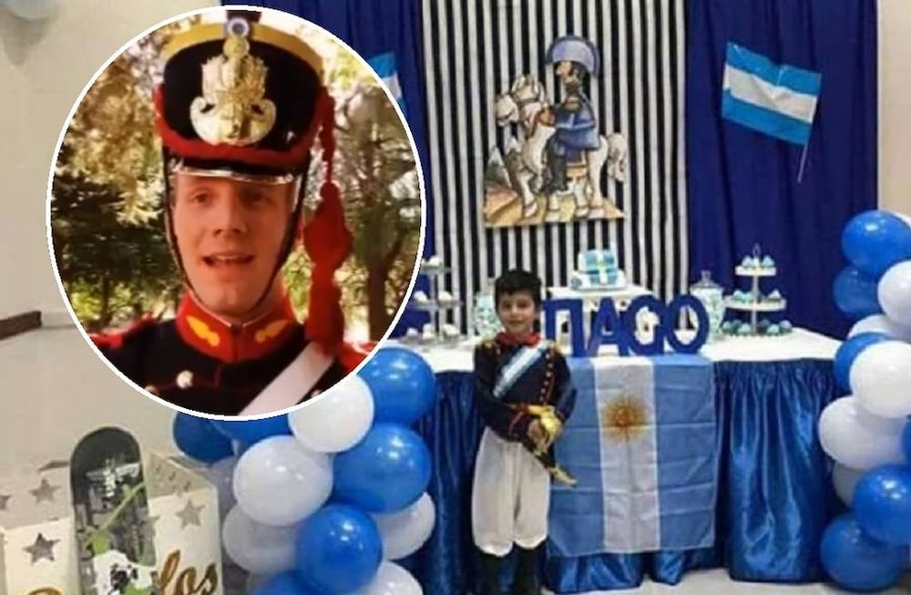 Granaderos cumplió el sueño de Tiago, el nene que eligió a San Martín en su cumpleaños
