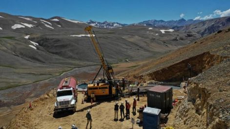 Exploración de cobre en la mina Cerro Amarillo. Prensa Gobierno