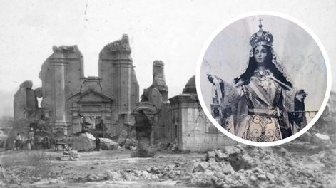 La figura de la Virgen de la Merced resistió al devastador terremoto de 1861 en Mendoza (foto archivo)